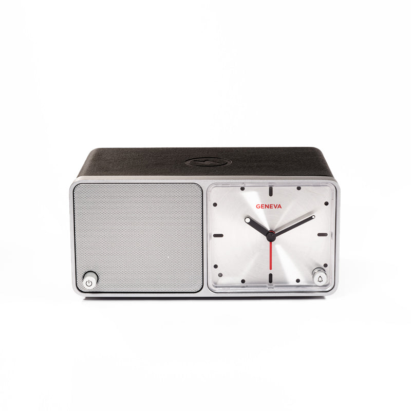 新品未使用】GENEVA TIME (ブラック)スピーカー 時計 充電器-tops.edu.ng
