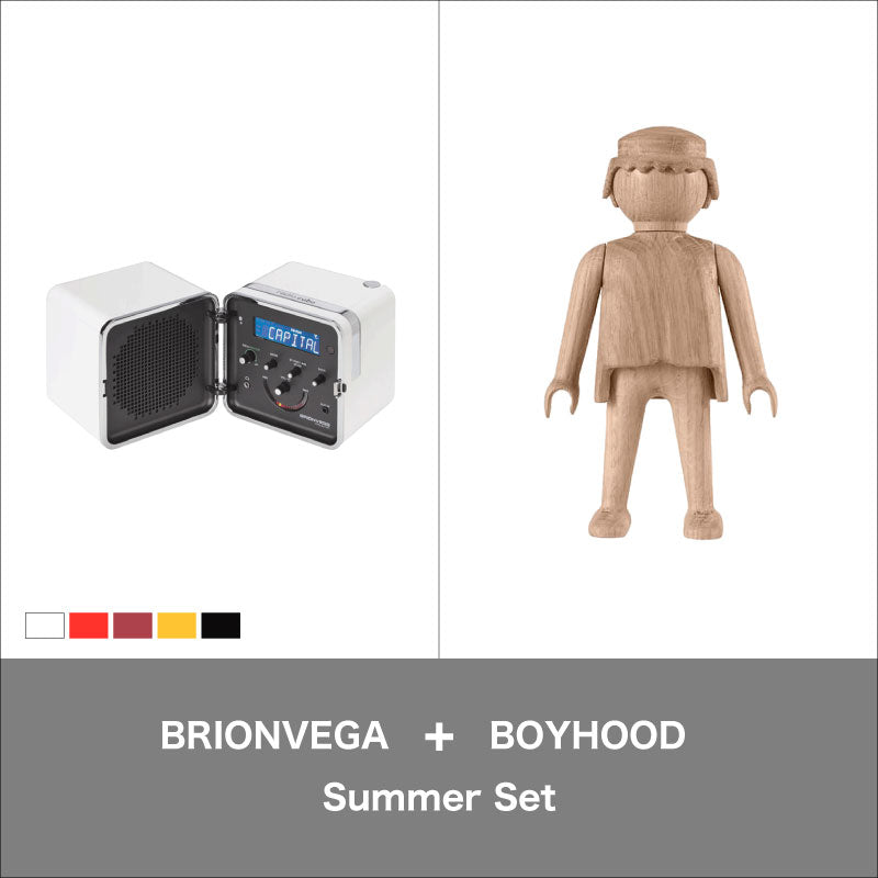 BRIONVEGA radio.cubo + BOYHOOD Playmobil Man Small