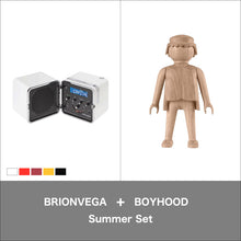 画像をギャラリービューアに読み込む, BRIONVEGA radio.cubo + BOYHOOD Playmobil Man Small
